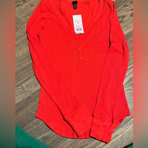 Red Target Bright Button Down Shirt - Picture 1 of 4